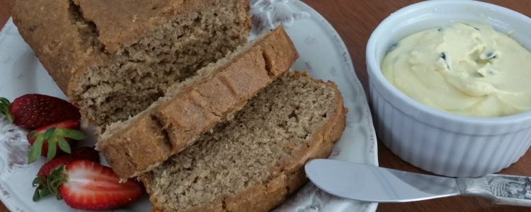 Banana Loaf (GF) with Passionfruit Butter